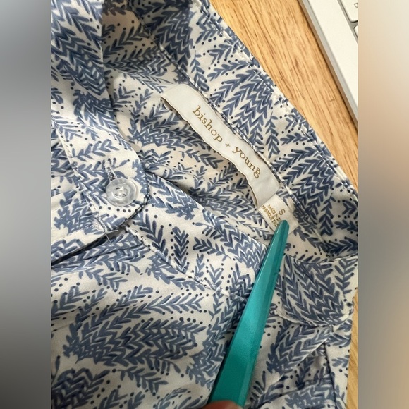 Anthropologie Bishop + Young Boho Tiered Button Down Dress with Belt Long Sleeve - Picture 8 of 8